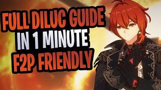 How To Build Diluc In 1 Minute - Genshin Impact