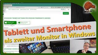 Spacedesk: Android und IOS Tabletts und Smartphone als zweiten Monitor verwenden