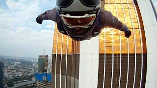 Base Jumper Leaps From Moscow Skyscraper