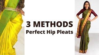 How to PERFECT HIP PLEATS | Varalakshmi Pooja Saree Draping | Drape Saree | Tia Bhuva