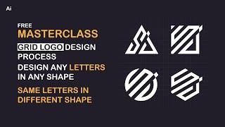How To Design Your Logo Letters In Any Shape | Monogram Logo Design | Adobe Illustrator Tutorials