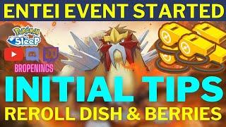 Entei Event Started! Initial Tips, Rerolling Dishes & Berries #pokemonsleep
