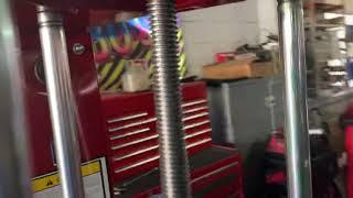 Fitting struts with the new Branick 7600 at Lincoln Auto Electric, Long Beach auto repair