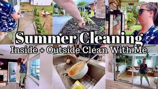 Summer Cleaning Video! Daily Chores Inside & Outside Cleaning / Cleaning Motivation / Clean With Me