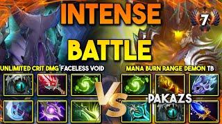 INTENSE HARD CARRY BATTLE | Unlimited Crit DMG Faceless Void Vs. Brutal Mana Burn Pakazs Terrorblade