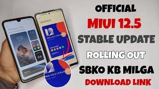 OFFICIAL MIUI 12.5 Stable Update Rolling Out  | MIUI 12.5.1.0 Stable Update | MIUI 12.5 