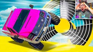 ACCIDENTES EXTREMOS vs VENTILADORES GIGANTES  | BeamNG Drive