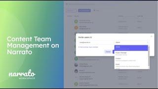 Content Team Management on Narrato