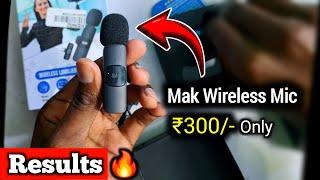 I TRIED ₹300/- WIRELESS MIC | Mak Wireless Lapel Microphone under 500