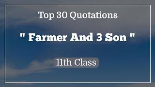 Farmer And 3 Son | Quotations for the story 2023 | City Academy MG