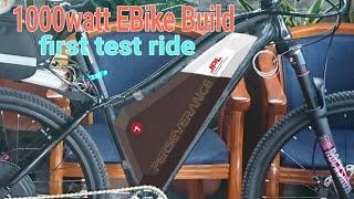 1000watt 52volt hub motor ebike first ride