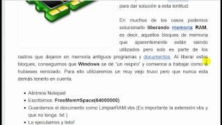 Libera memoria RAM con Notepad