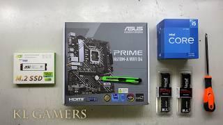 intel 12th Gen Core i5 12400 ASUS PRIME H610M-A WIFI D4 AGi SSD AVF 6000 Desktop Computer Build