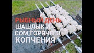 Готовим блюда из сома#жизньвдеревне #горячеекопчение