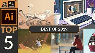 Top 5 Digital Art Creation Videos of 2019 | Top 5 Speed Art Videos | Adobe Illustrator