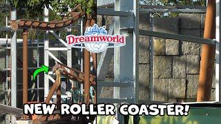 Dreamworld NEW Roller Coaster | More Track & Jungle Rush Temple Theming gets installed