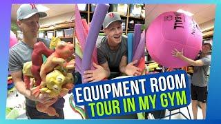 A Tour of The PE Equipment Room in My Gym | Organization and Storage Tips |