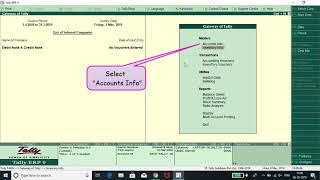 Debit Note and Credit Note in Tally ERP 9