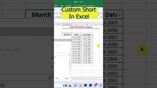 Custom Shorts In Excel #advancexcel #excel #exceltricks #msexcel #video #viral #shorts #shortvideo