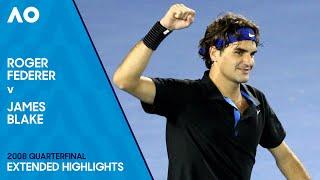 Roger Federer v James Blake Extended Highlights | Australian Open 2008 Quarterfinal