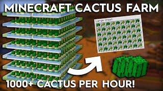 Minecraft Cactus Farm - 1000+ Per Hour - 1.20+