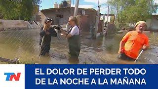 Paula Bernini acompañó a los vecinos de Bahía Blanca que lo perdieron todo por el temporal fatal