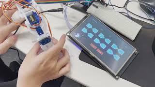 Demonstration of STONE HMI display robotic arm application.