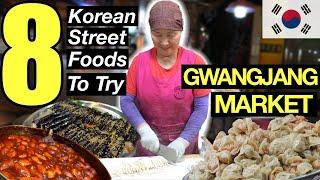 8 STREET FOODS TO TRY IN KOREA! | Gwangjang Market in Seoul, South Korea