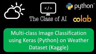 Multi-class Image Classification using Keras (Python) on Weather Dataset (Kaggle)