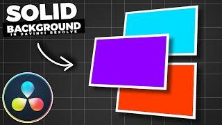 How To Add SOLID COLOR Backgrounds In Davinci Resolve