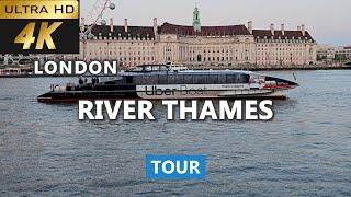 [4k] River Thames Tour 2023 | Thames London | Thames Ferry ride  London attractions