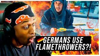 American SHOCKED at Germans USING FLAMETHROWERS!!