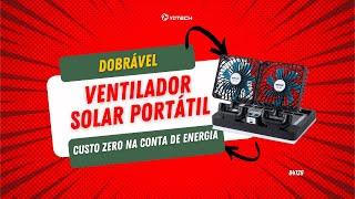 Ventilador Solar Portátil de Mesa  USB Solar 3 Velocidades YDTECH - 82002