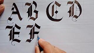 Blackletter Calligraphy || Gothic Calligraphy Alphabet|| Blackletter