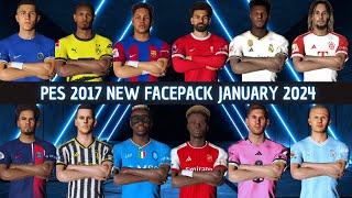 PES 2017 | New Update For Facepack January 2024 For All Patches - ( Download & Install )