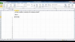114.- Excel infinito. ¿Cómo ocultar o mostrar la ventana actual?