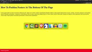 CSS Tutorial - How to position the footer at the bottom of page