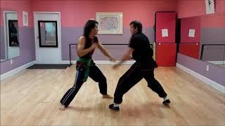Training demonstrative combat of Kung Fu