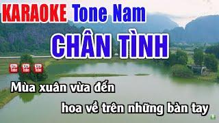 Chân Tình Karaoke Tone Nam - Nhạc Sống Thanh Ngân