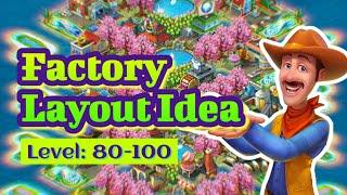 Factory Layout Idea || Level: 80-100 || Beautiful Design Idea ||