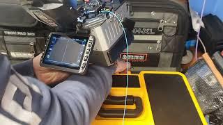 Fibre optic Fusion splicing demo. Fibre fox 6s. OM4 12 core. #fibreoptics #fibresplicing #tools