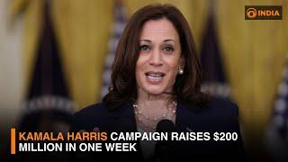 Kamala Harris campaign raises $200 Million in one week | DD India