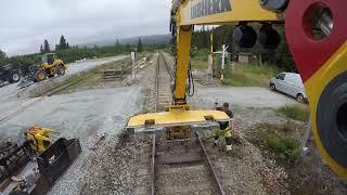 POV Of Railroad Excavator 924 Rail Litronic - Mega Mover