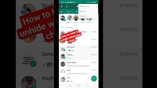 How to hide & unhide chats on WhatsApp #shorts #gbwhatsapp