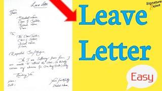 ️Leave Letter | Leave Letter For Class Teacher | Leave Letter For Fever