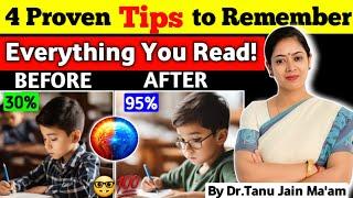 4 Proven Ways to Remember Anything  || Boost Your Memory  || Dr.Tanu Jain Ma'am | @Tathastuics