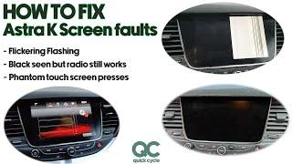 Vauxhall Astra K screen - How to fix and replace a faulty, flickering, broken Navi display