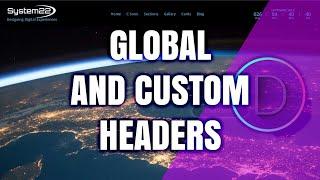 Divi Theme Create Global Headers And Assign Custom Headers To Pages