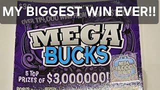 HUGE CLAIMER!  My BIGGEST WIN EVER ON MY BIRTHDAY!  Mega Bucks Pennsylvania Lottery Scratch Tickets