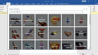Steps To Insert 3D Models into MS Word | illustration in Word | 3D model feature in word